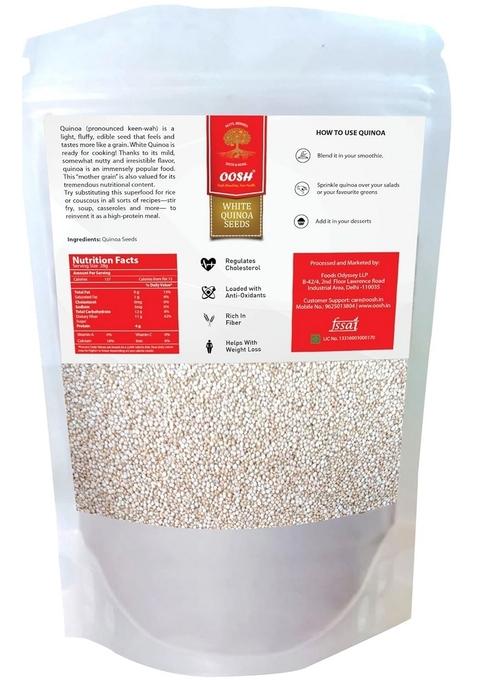 Oosh Premium Quinoa Seeds | Pre-Washed & 100% Saponin Free Pouch Packaging 600G