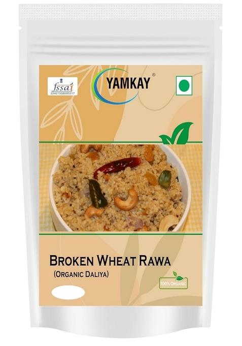 Yamkay Organic Daliya, Broken Wheat Rava, 500G