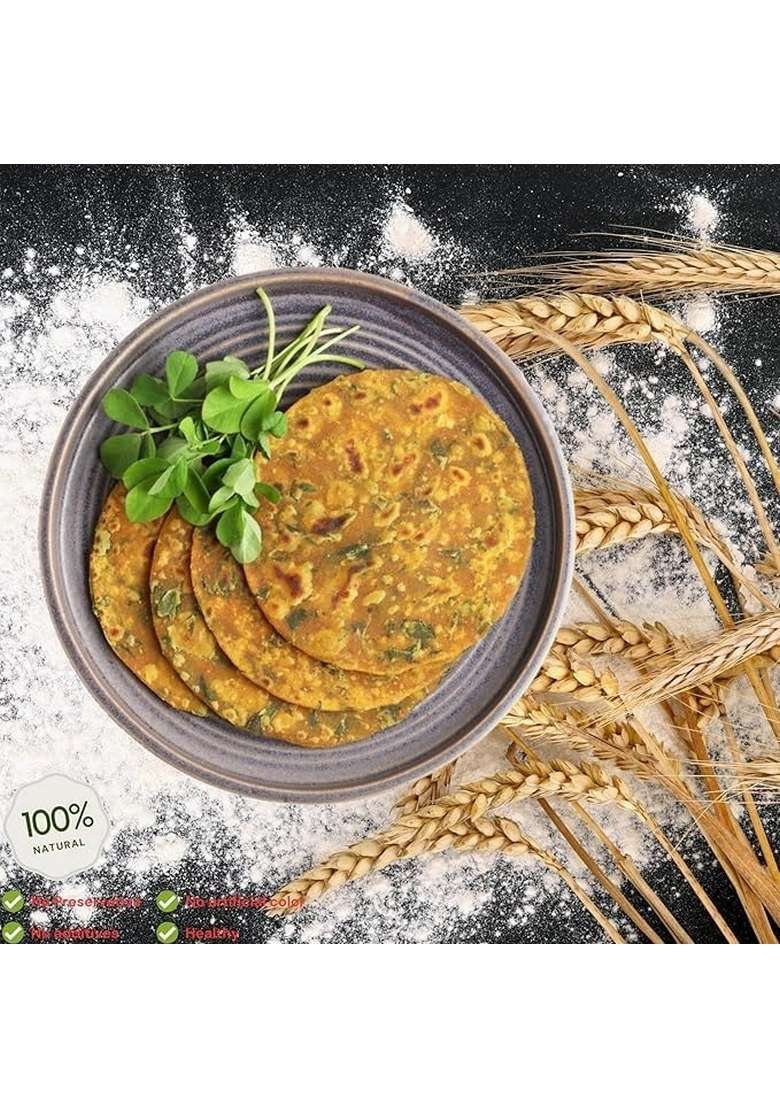 Luv2Eat ® Methi Palak Thepla Combo 200G – Healthy Indian Flatbread Ready-To-Cook Homemade Taste - Indya