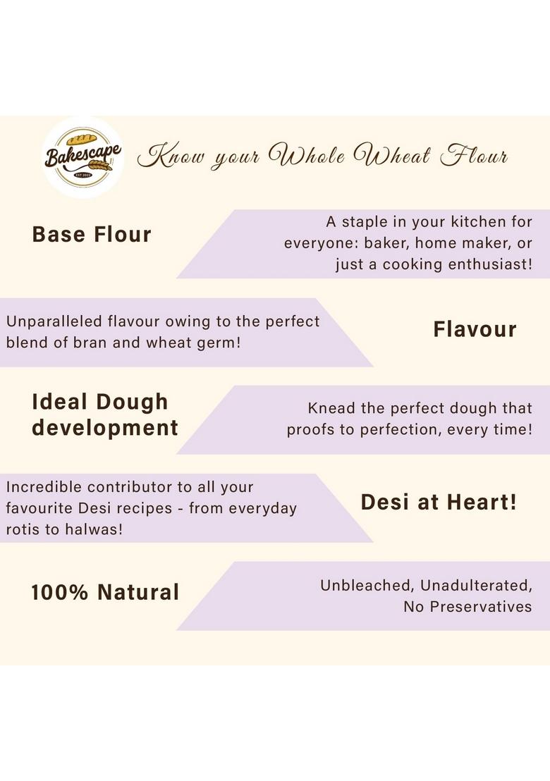 Bakescape Whole Wheat Flour 1Kg