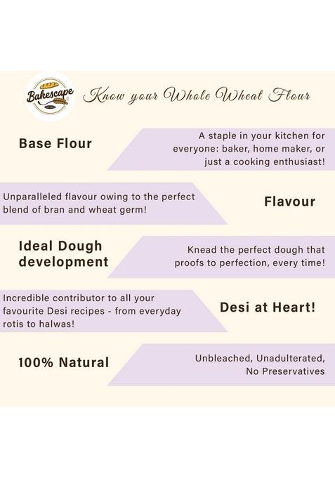 Bakescape Whole Wheat Flour 1Kg