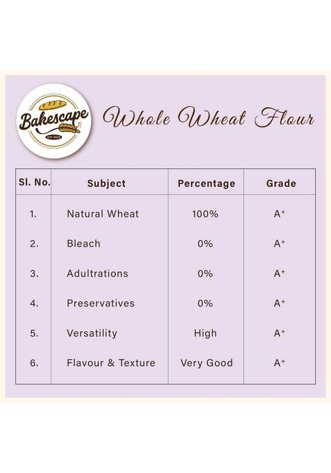 Bakescape Whole Wheat Flour 1Kg