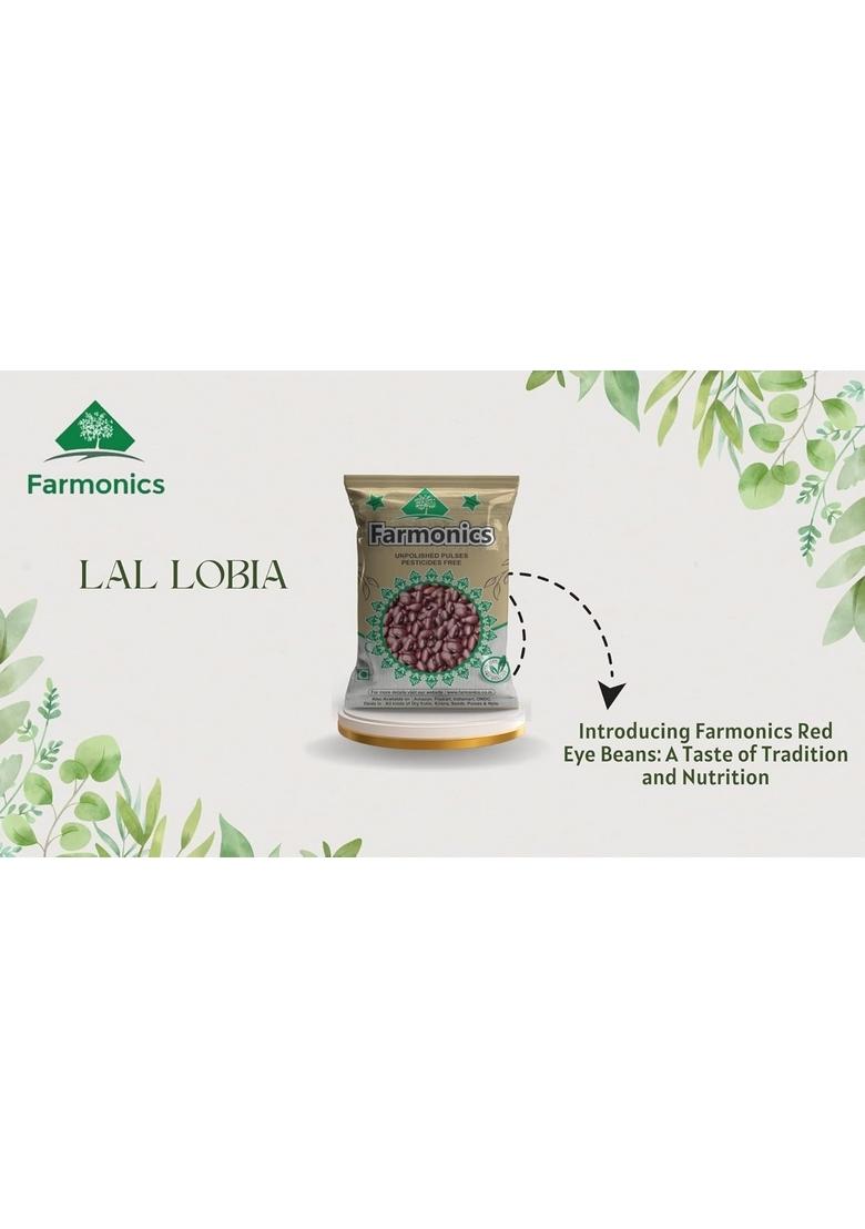 Farmonics Cowpea Red Lobia | Lal Lobiya Whole Eyed Cowpeas Premium Unpolished Pulses 1 Kg