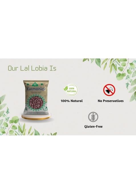 Farmonics Cowpea Red Lobia | Lal Lobiya Whole Eyed Cowpeas Premium Unpolished Pulses 1 Kg