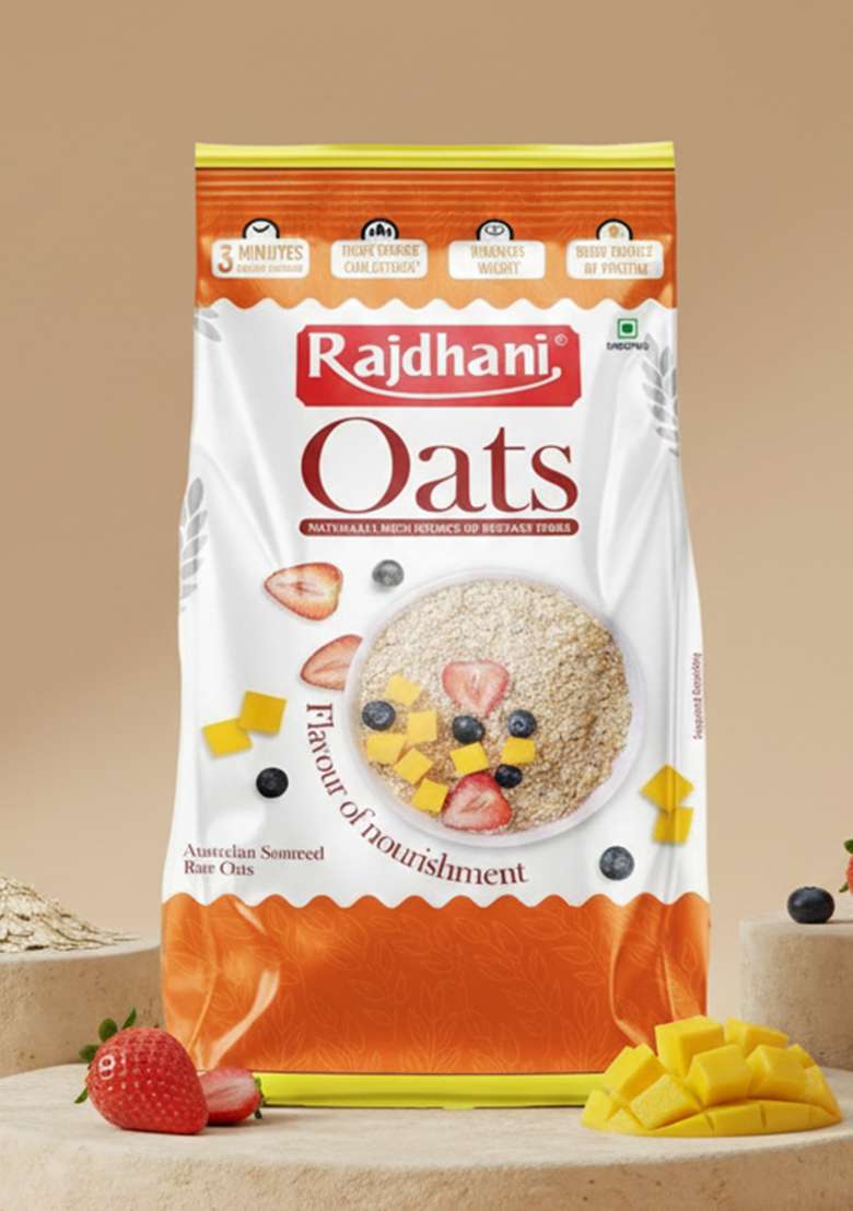Rajdhani Oats (Pack Of 2, 400Gm) - Indya