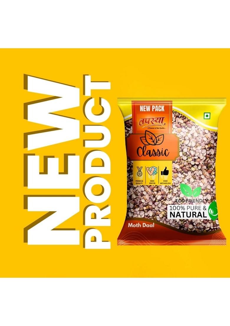 Tapasya Unpolished Moth Dal 1 Kg Pack Naturally Rich Source Of Protein Cholesterol Free (Moth Dal)