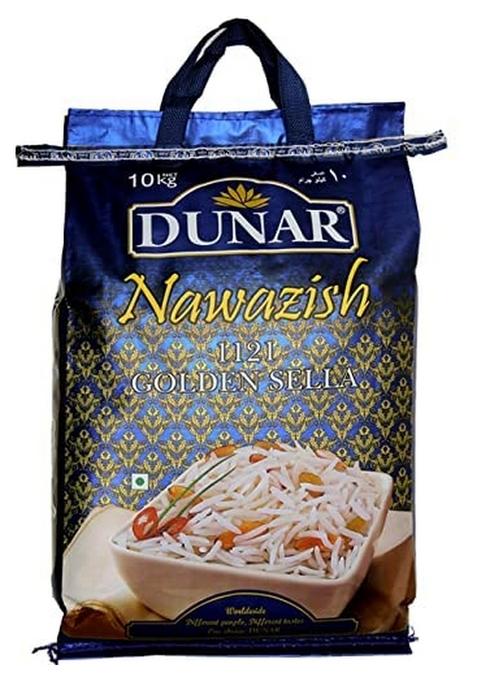 Dunar Golden Sella Basmati Rice | Parboiled, Extra Long Grain 10Kg