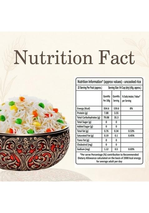 Mansa Super Basmati Rice 1Kg | Aged Long Grain Naturally Aromatic & Fluffy Ideal For Biryani, Pulao Daily Cooking Non-Sticky Hygienically Packed