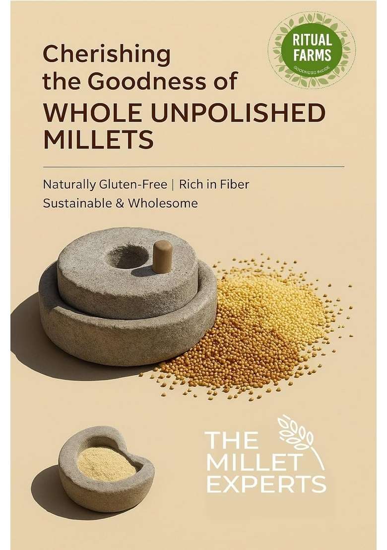 Ritual Farms Kodo Millet Flour 500G Pack – Finely Ground For Recipes And Kitchen Use (500Gm) - Indya