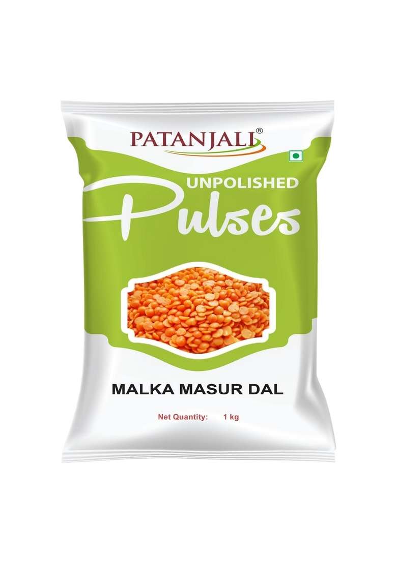 Patanjali Unpolished Malka Masoor Dal 1Kg, Nutrient Rich & Tasty, Source Of Protein, Retaining Natural Goodness - Indya