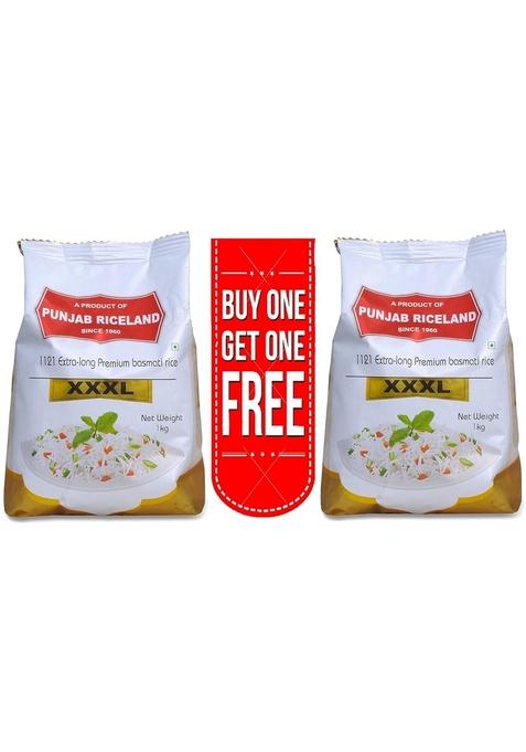 Punjab Riceland Xxxl Basmati Rice (Buy 1Get 1 Free) (1Kg+1Kg=2Kg)