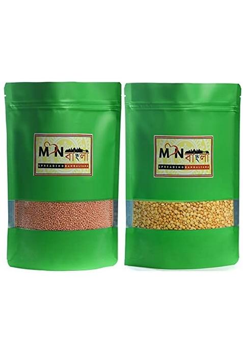Monbangla Dal Combo - Premium Sona Masoor (400 Grams) + Matar