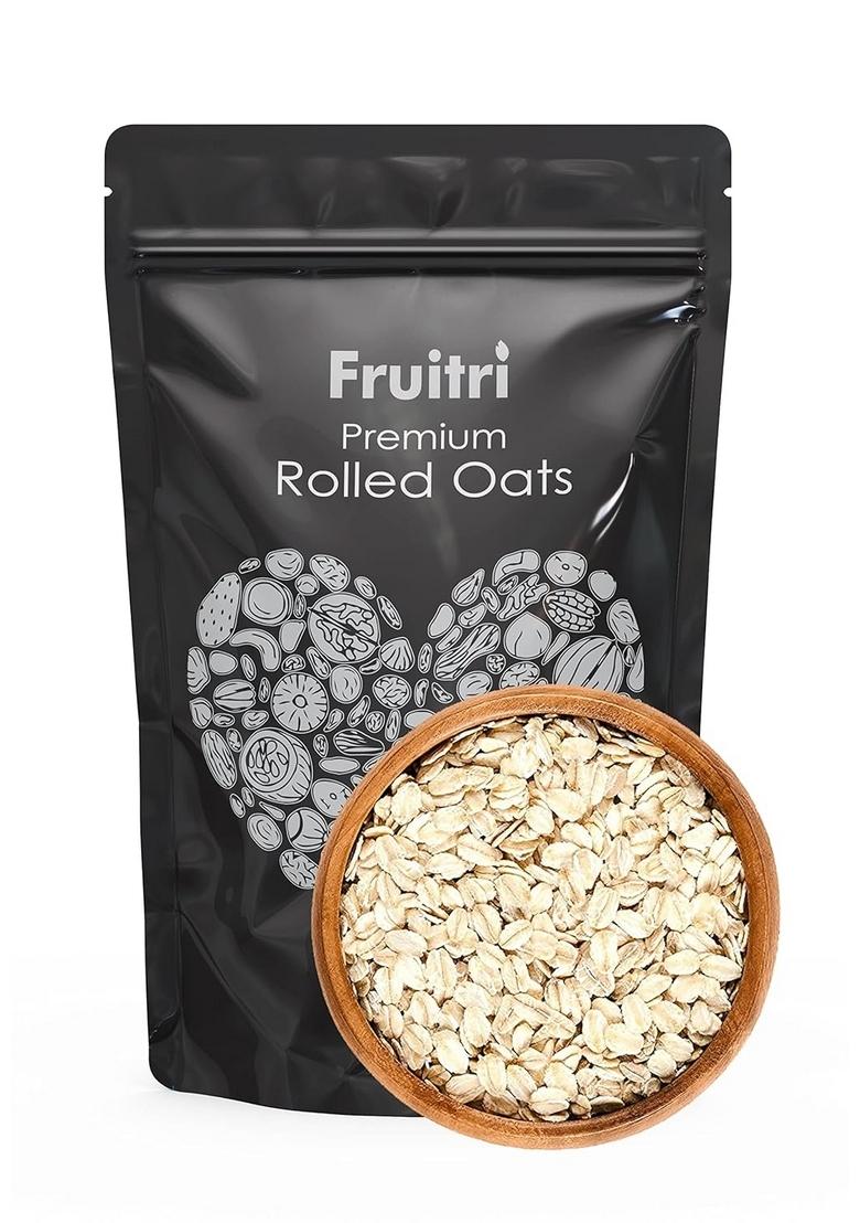Fruitri Premium Rolled Oats 250G- Diet Food, Whole Grain, Breakfast Cereal (Plain, 250)