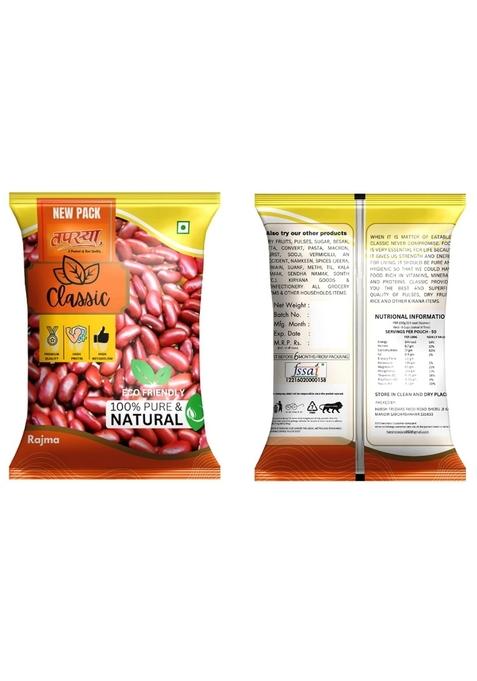 Tapasya Pesticide Free Unpolished Rajma (Kashmiri) 1 Kg || Premium Red