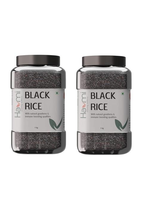 Havmi Black Rice Combo Pack Organically Grown | Unpolished Forbidden Emperor'S Superior Nutritional Value Superfood With High Protein Rich Antioxidants Minerals & Low Fat -(2Kg)