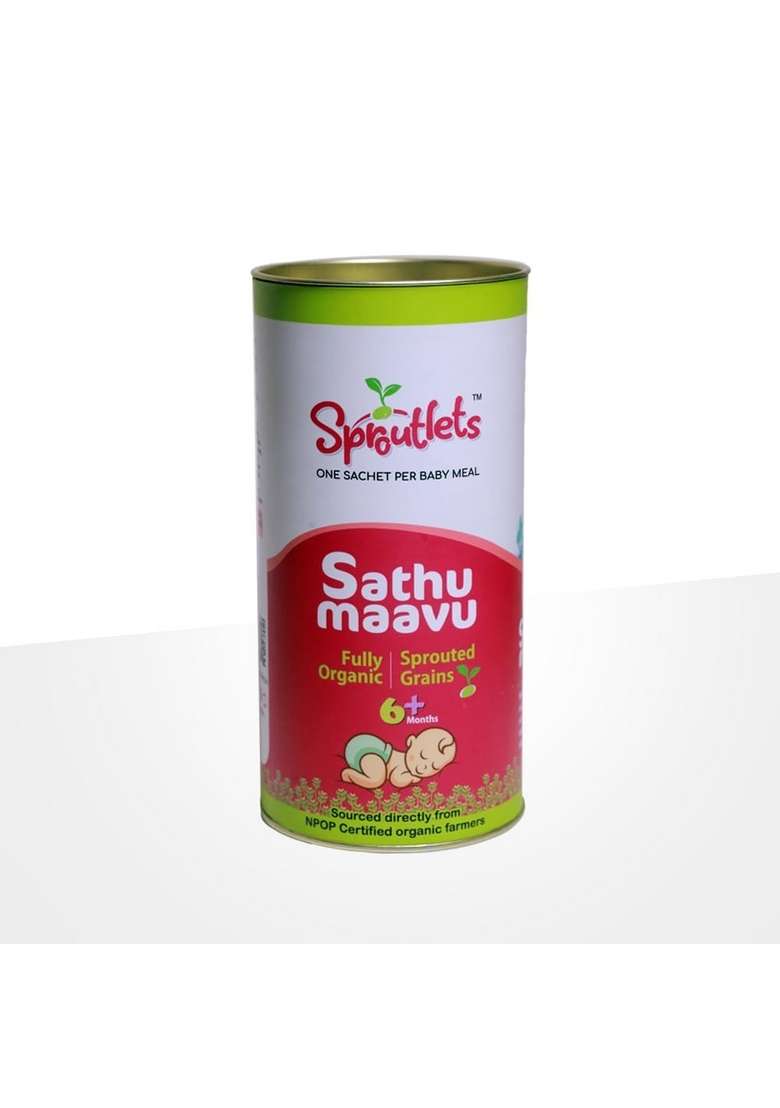 Sproutlets Sathu Maavu - 300 Gm Natural Organic Health Mix For Babies An Instantly Wholesome Sprouted Multigrain Flour Food Rich In Nutrients - Indya