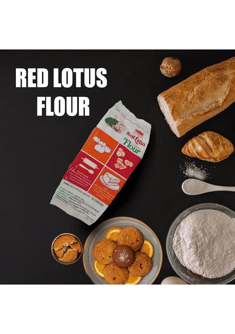 Le-Chef Red Lotus Special Flour 1Kg | Premium Asian All-Purpose For Baking, Frying & Cooking