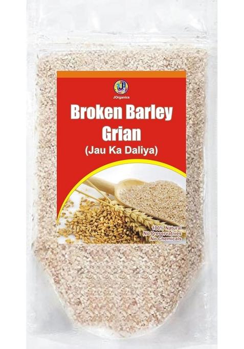 Jorganics Broken Barley Grian (Jau Ka Daliya), Pure Dalia | Cooks In 15 Minutes Millet Jau Daliya100% Natural, No Preservatives, Chemicals