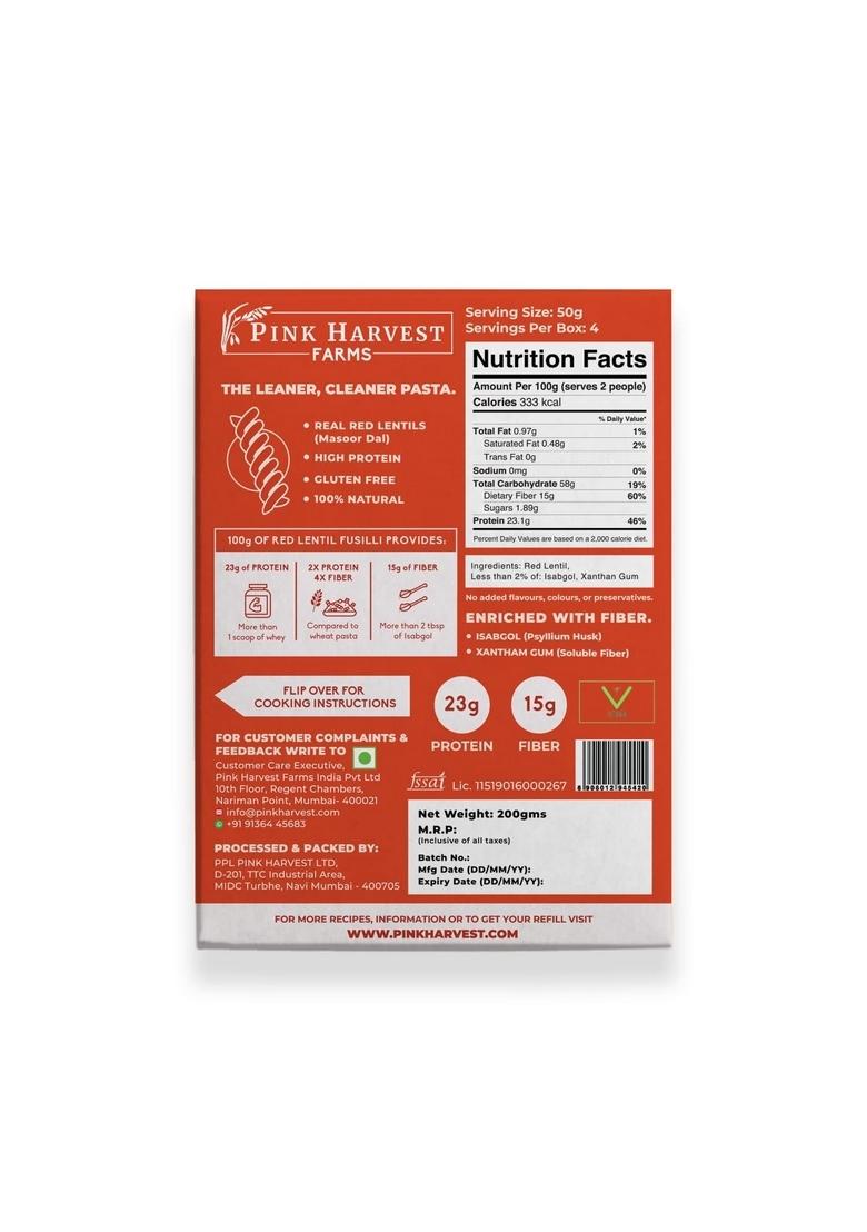 Pink Harvest Farms Red Lentil Rice Alternative, 200G | Diabetic-Friendly High Protein Low Gi Gluten-Free Plant-Based Healthy Substitute (Pack Of 1)