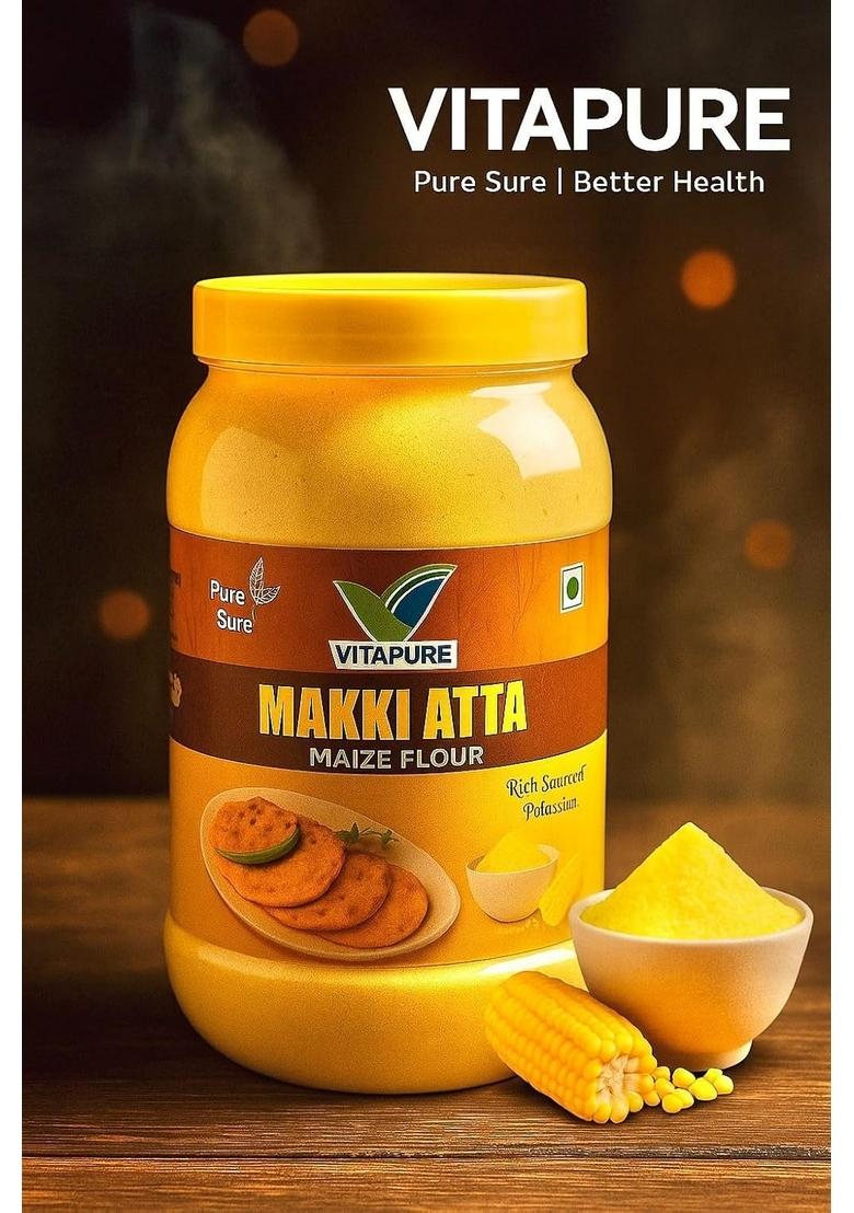 Vitapure Exports And Suppliers Llp Makki Atta, Premium Maize Flour, Rich In Potassium, 1 Kg