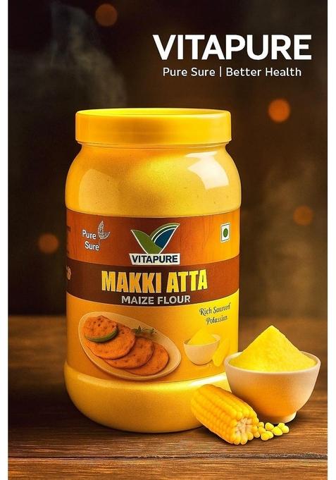 Vitapure Exports And Suppliers Llp Makki Atta, Premium Maize Flour, Rich In Potassium, 1 Kg