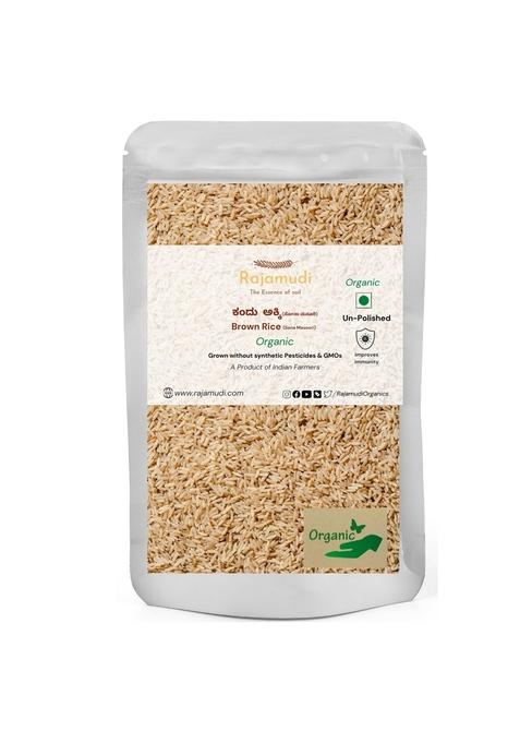 Rajamudi Organic Brown Rice - Sona Masoori (Hand Pounded) (1Kg)