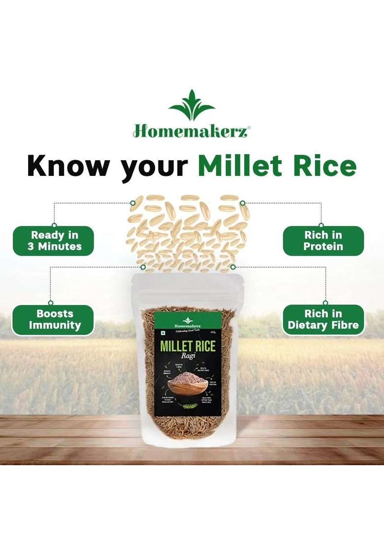 Homemakerz Bajra Millet Rice | Rich In Dietary Fiber High Protein Ready 3 Mins - 250 Gm - Indya