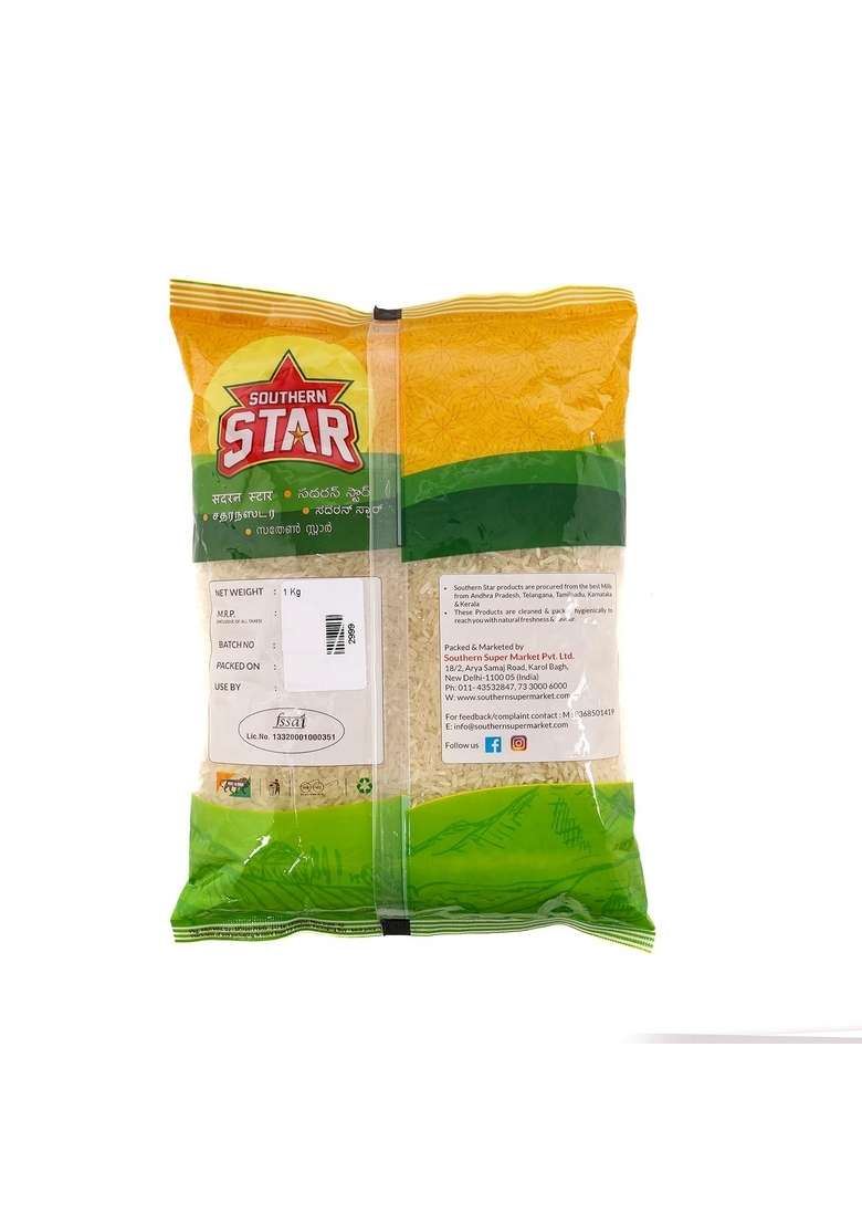 Southern Star Premium Parboiled Ponni Rice, 1 Kg | Naturally Aged, Lightweight & Aromatic, Soft Fluffy Ideal For Idli, Sambar Dosa, Pongal, Biryani Daily Meals Gluten-Free Low Gi No Additives Pesticide Tamil Nadu Exported Quality - Indya