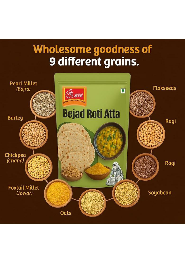 Rajasthani Shree Ann Bejad Roti Atta |Healthy And Tasty | Flour Multigrain 1Kg