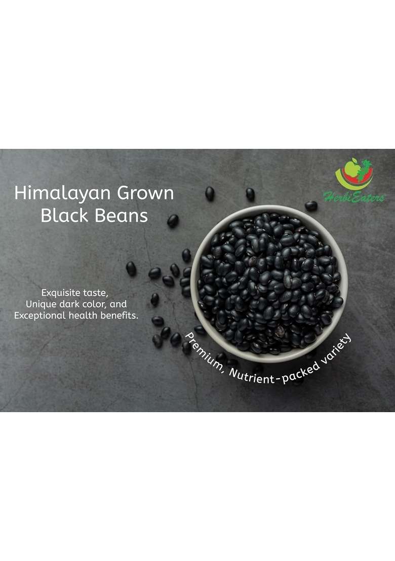 Herbi Eaters Herbieaters Himalayan Black Beans 900 Gm|Black Kidney Beans|Black Rajma|Pure And Natural|Good For Mexican Dishes - Indya