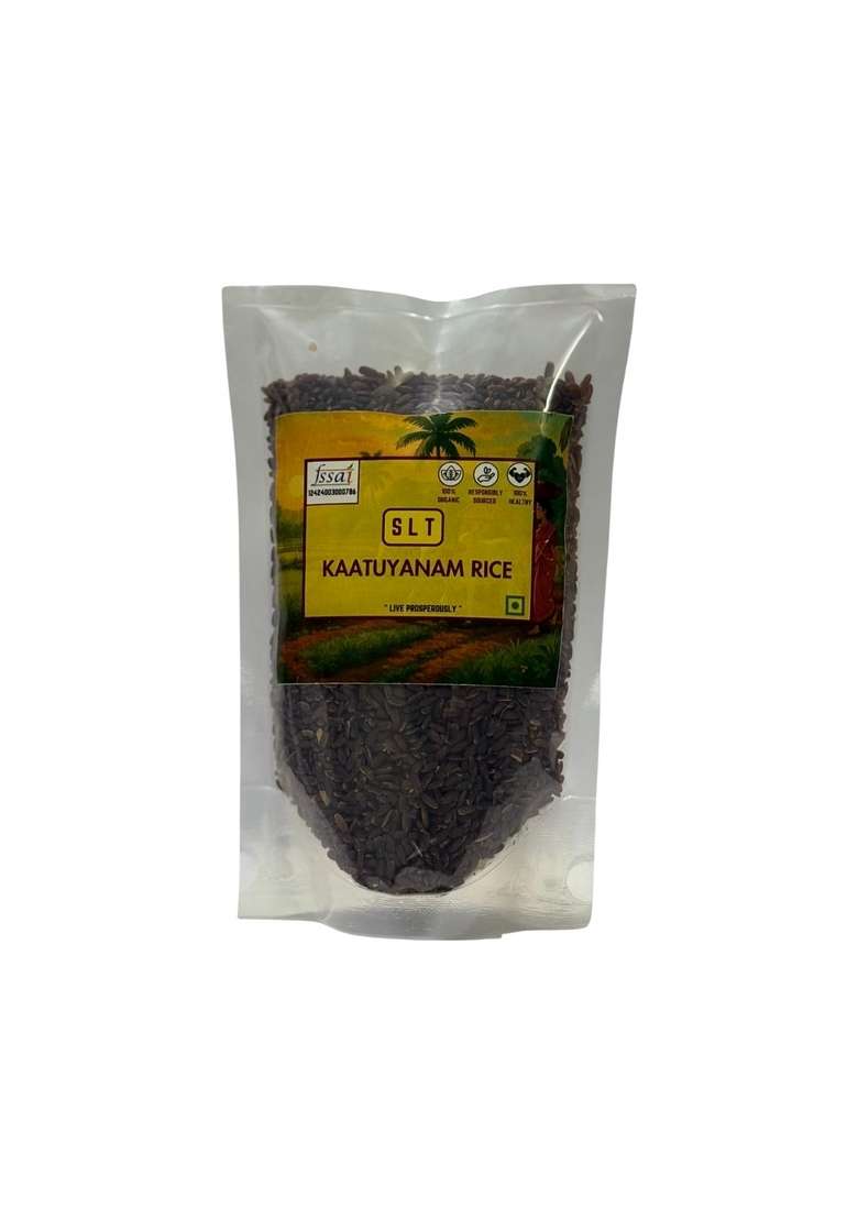 S L T Kaatuyanam Rice 500G – Traditional Red From Tamil Nadu | Rich In Antioxidants & Iron Unpolished Naturally Grown - Indya