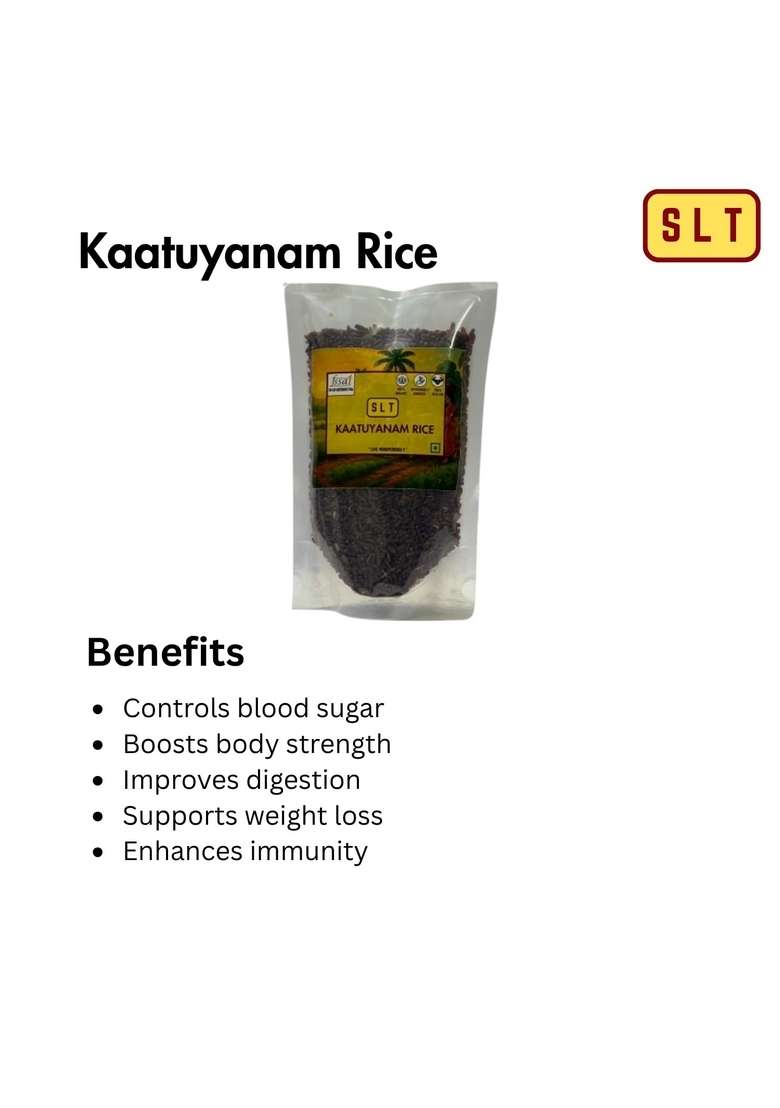 S L T Kaatuyanam Rice 500G – Traditional Red From Tamil Nadu | Rich In Antioxidants & Iron Unpolished Naturally Grown - Indya