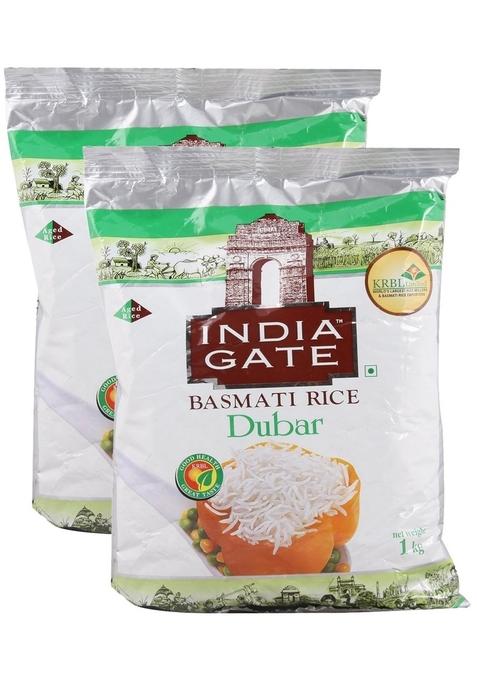 India Gate Big Bazaar Combo - Basmati Rice Dubar, 1Kg (Pack Of 2) Promo Pack