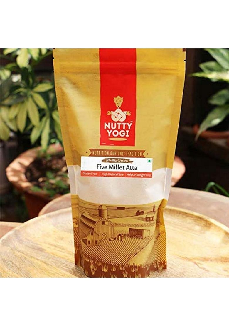 Nutty Yogi 5 Millet Atta L Multi Flour Gluten Free Grain Free, Based