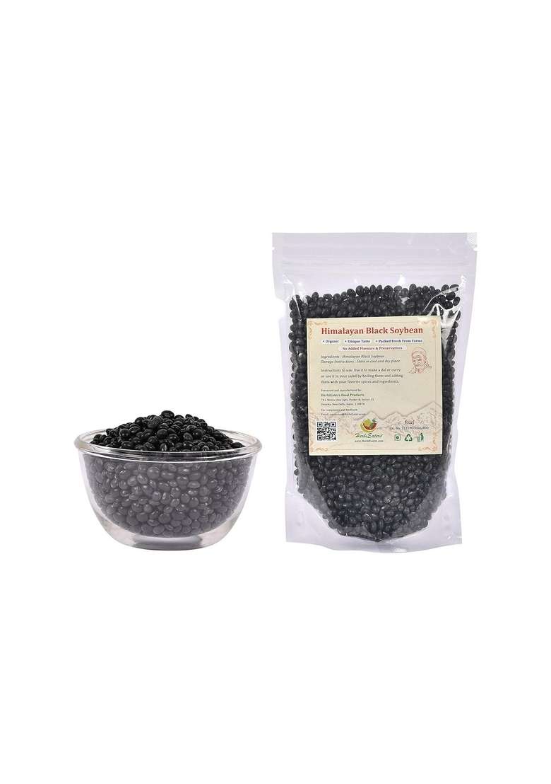 Herbi Eaters Himalayan Black Soybean, Bhatt Ki Daal, Organic Soyabean 450G - Indya