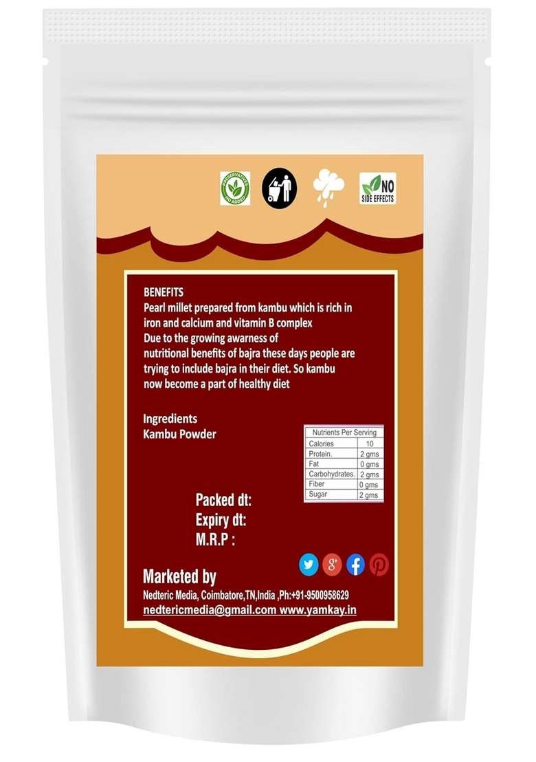 Yamkay Kambu Powder (Pearl Millet) 500Gm - Indya