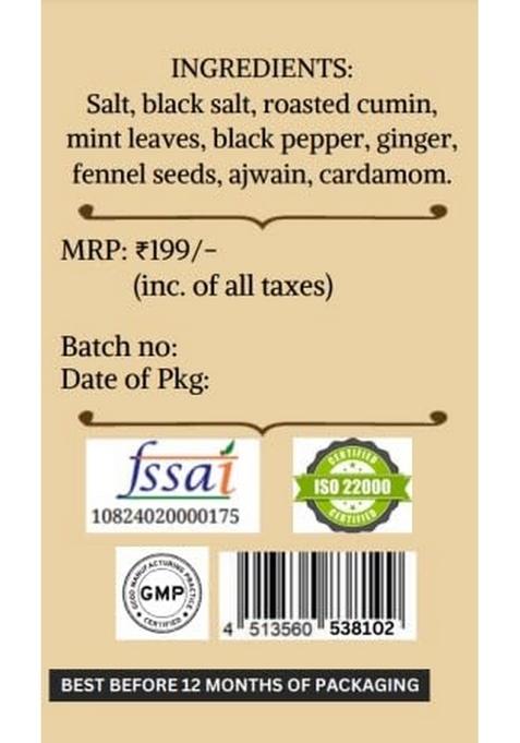 Foodaids Sattu Masala Powder 100Gm | Sprinkle Or Mix With Drink. Contain Spices : Roasted Jeera, Dhaniya, Mint Leaves, Kali Mirch & Ajwain. Aromatic Flavourful.