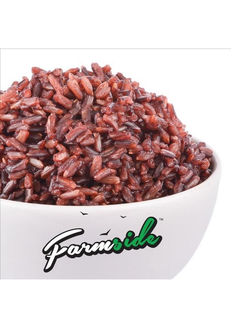 Farmside Superior Red Rice | Unpolished & Naturally Aged Rich In Fiber Antioxidants Premium Whole Grain For Healthy Cooking Weight Management 1Kg