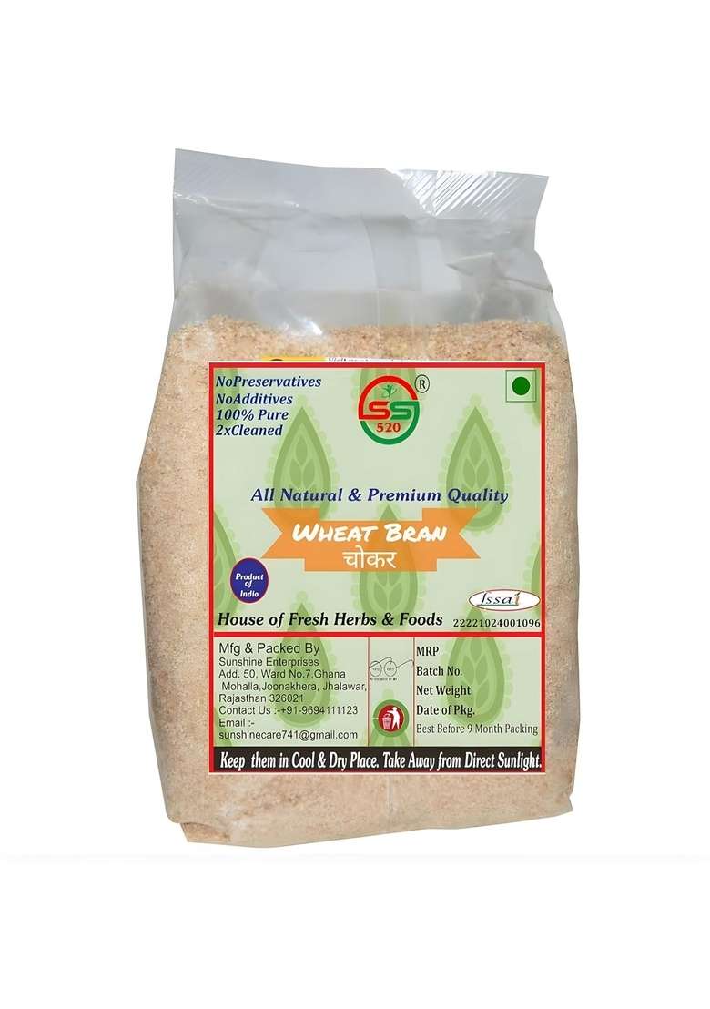 Ss520 Wheat Bran 900 G. Gehun Choker Godhumai Thavidu High Fiber Dietary Food Use In Salad Shakes Curry Chapati Cereals Good For Gut Health And Weight Management Diabetic Friendly, - Indya