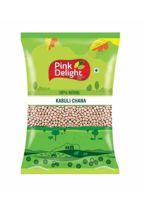 Pink Delight Premium Kabuli Chana | White Chikpeas Chole India Cusine Sortex Cleaned 500 Gm Pack