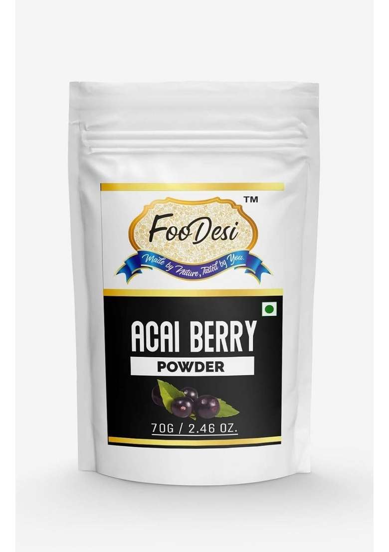 Foodesi Acai Berry Natural Fruit Powder 70 Gm - Indya