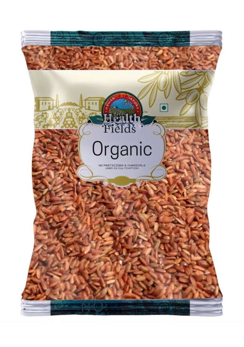 Healthfields Health Fields Organic Red Rice - 1Kg | Lal Chawal, Natural Whole Grain - Indya