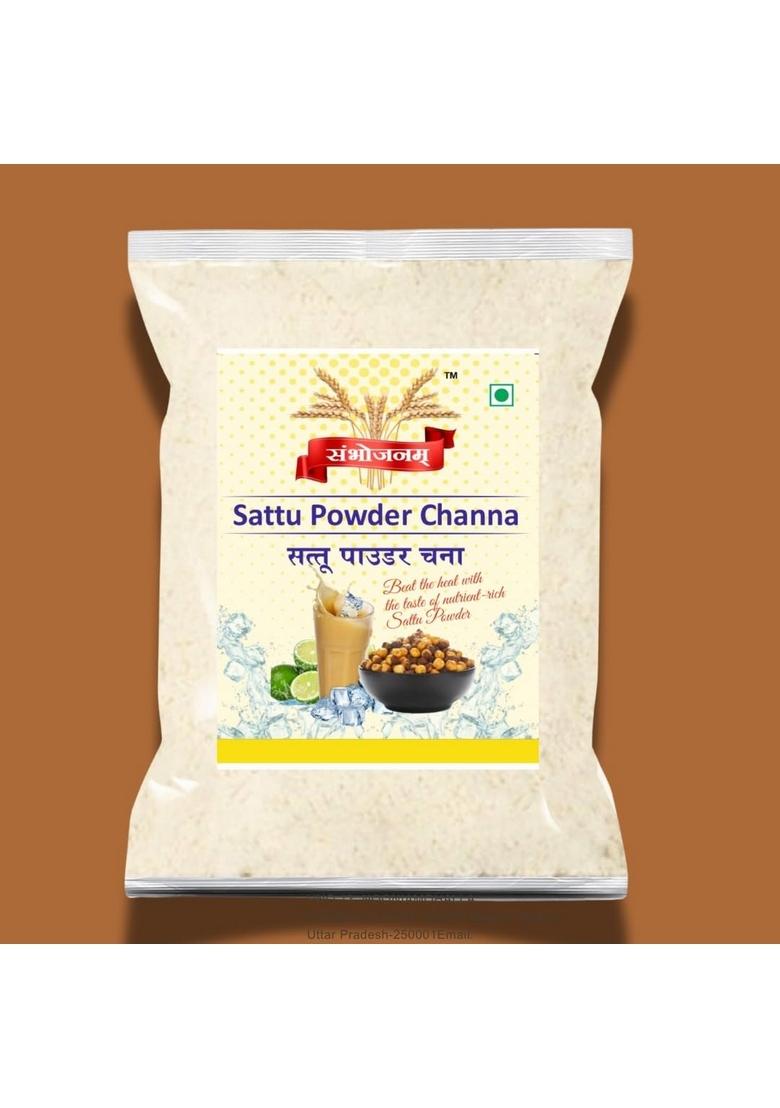 Sambhojanam Sattu Chana-1 Kg| Sattoo Powder Chana For Digestive Health Drink| High Protein Powder| Roasted Satto Yummy Litti (1)
