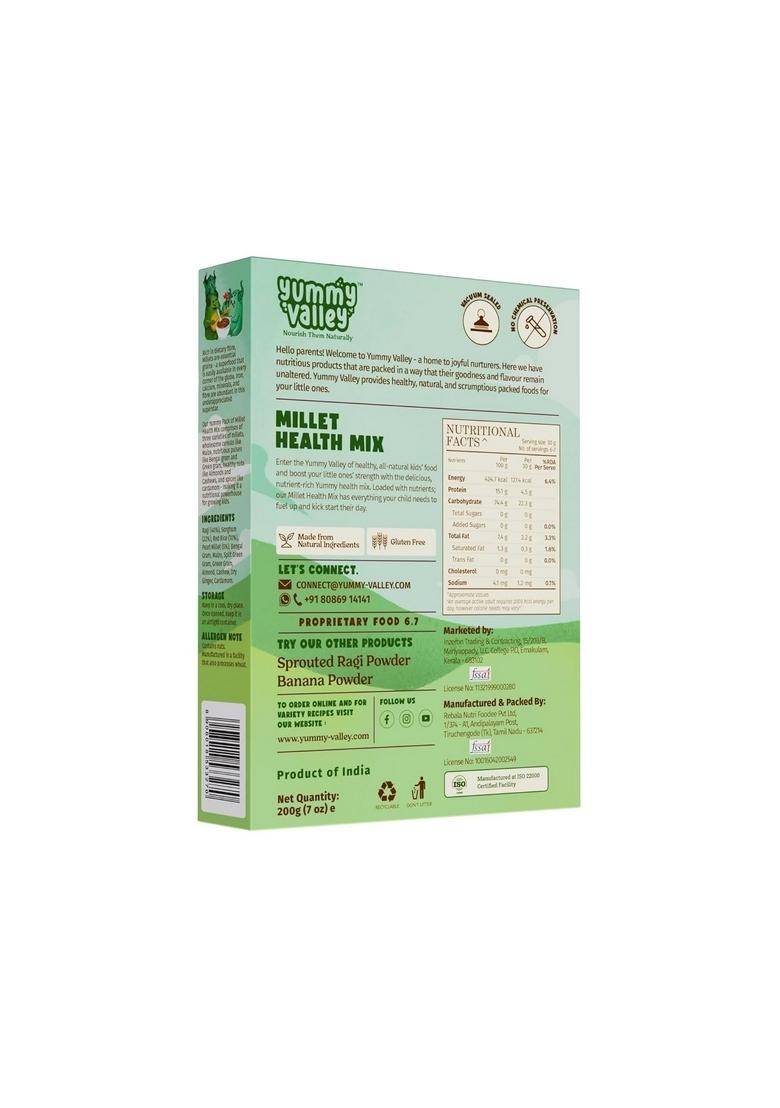 Yummy Valley Millet Health Mix For Kids (100% Natural Mix|Healthy Wholesome Food)