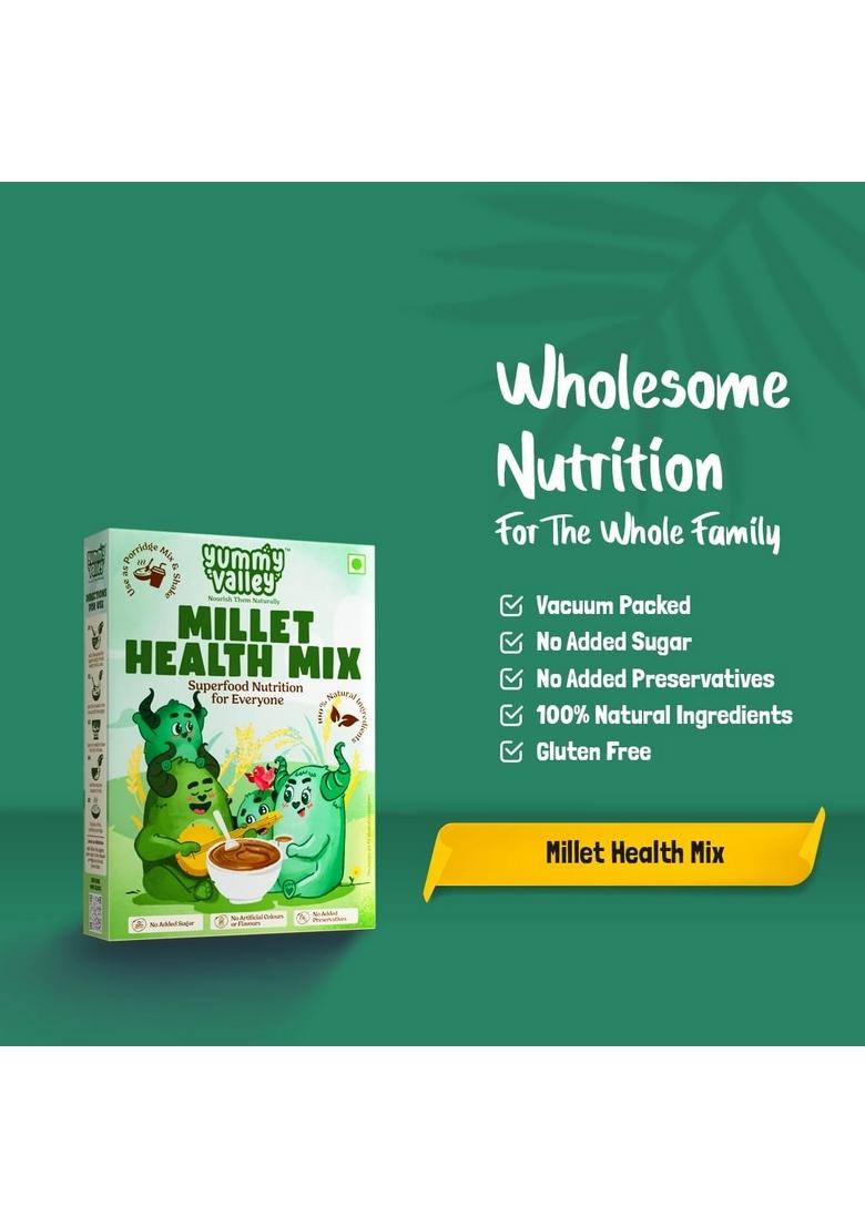 Yummy Valley Millet Health Mix For Kids (100% Natural Mix|Healthy Wholesome Food)