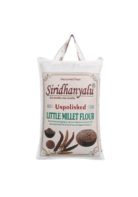 Siridhanyalu Little Millet Flour (Unpolished & Organic) | Gluten Free Atta (Powder) For Diabetes Weightloss New Tech Rock-Hard Vacuumed Pack