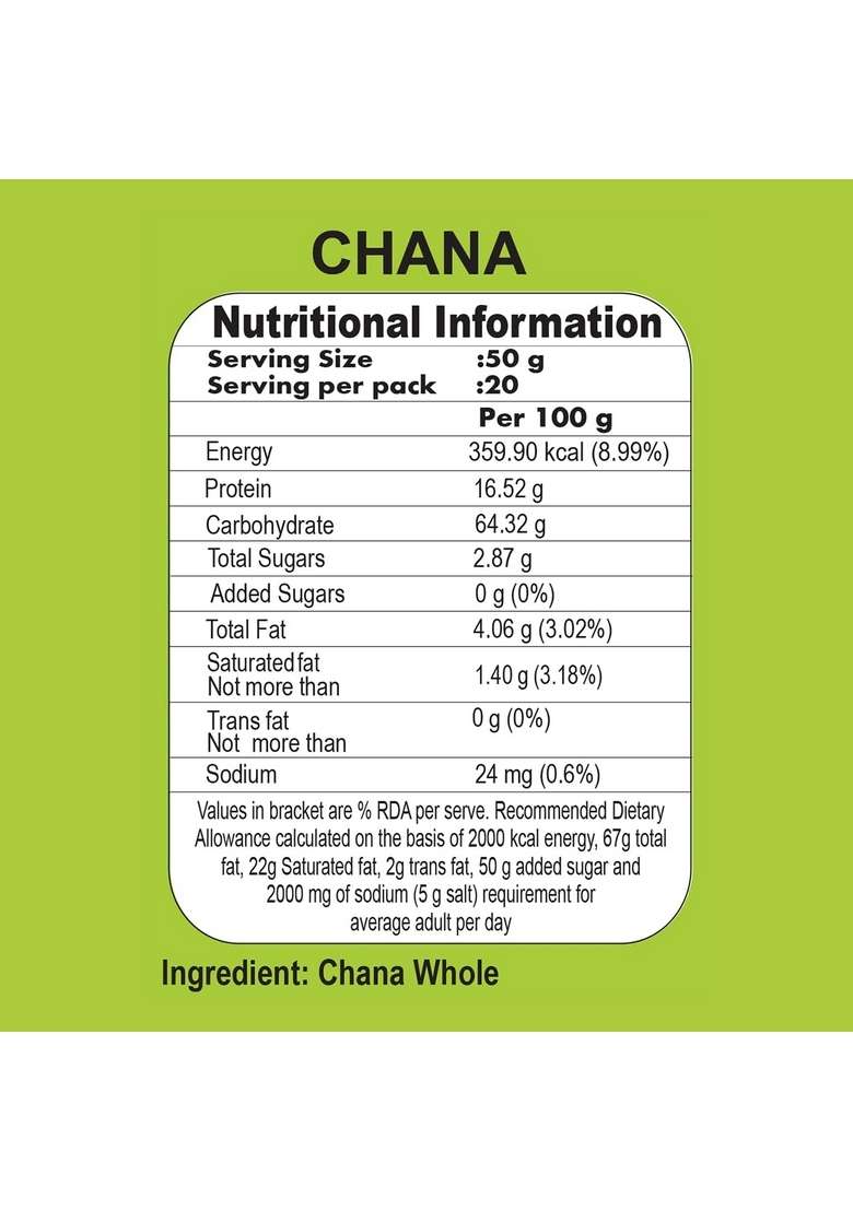 Patanjali Kala Chana 1Kg, Nutrient Rich & Tasty, Source Of Protein, Retaining Natural Goodness - Indya