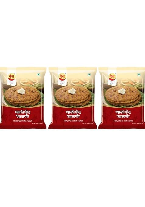 K-Pra Foods K Pra Thalipeeth Bhajani | Multigrain Mix Flour Pack Of 3 Each 200 Gm-(600 Gm)