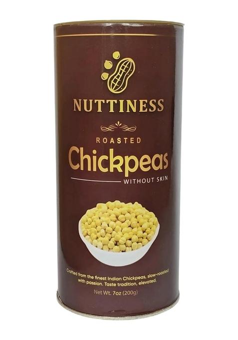 Nuttiness Snacks Roasted Chickpeas Without Skin | High Protein Chana Healthy Crunchy Snack Premium Skinless Whole Pack Of 2 (200G Each)