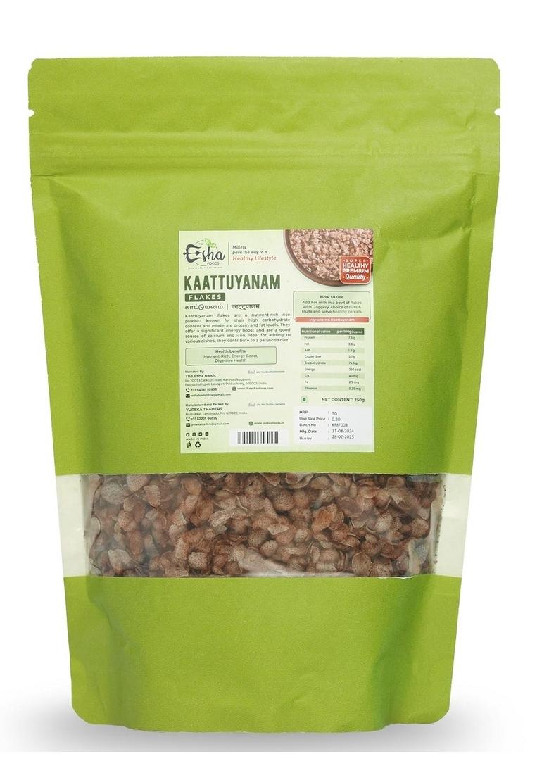 The Esha Foods Millets Kattuyanam Flakes 500G (Pack Of 1)| Rice Replacement | High Fibre And Plant Protein